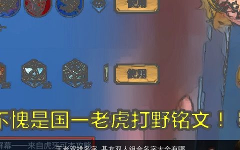 王者双排名字 基友双人组合名字大全有哪些 2024独一无二好听的宝宝名字大全