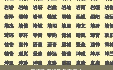 王瑾琳五行测名字打分