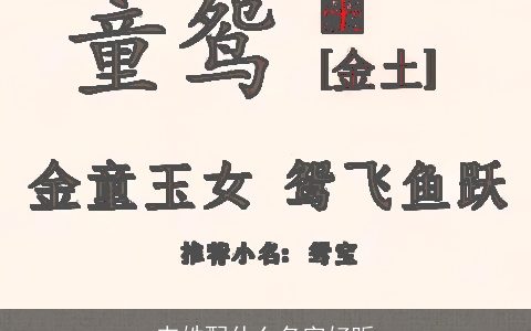 韦姓配什么名字好听