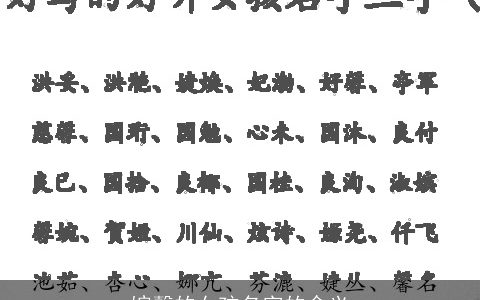 婉馨的女孩名字的含义