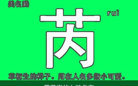 带芮字的女孩名字