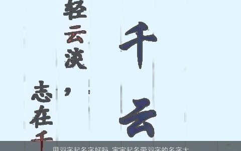 用羽字起名字好吗 宝宝起名带羽字的名字大全 2023洋气好听的带字宝宝名字大全精挑
