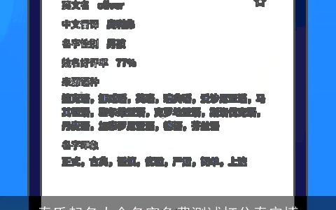 秦氏起名大全名字免费测试打分秦宏博