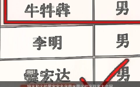 缺水和火的男宝宝名字带水带火的字取名大全网2023新颖有涵养的五行带水的男宝宝名字大全