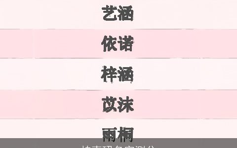 柏惠珺名字测分
