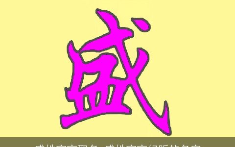 盛姓宝宝取名 盛姓宝宝好听的名字