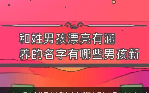 2023年10月出生的男宝宝取名大全新颖有涵养的男宝宝名字大全