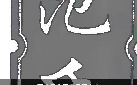 范姓三个字的名字大全