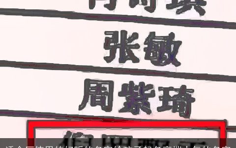 适合厂使用的好听的名字给孩子起名高端大气的名字