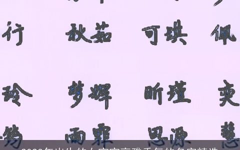 2023年出生的女宝宝高雅秀气的名字精选