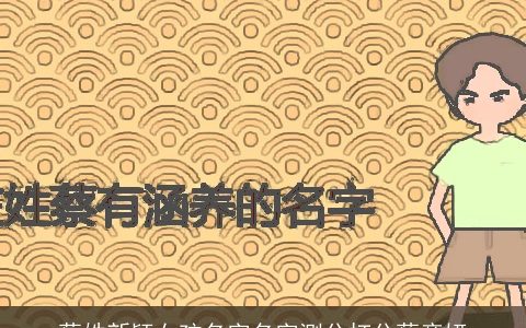 蔡姓新颖女孩名字名字测分打分蔡彦妍