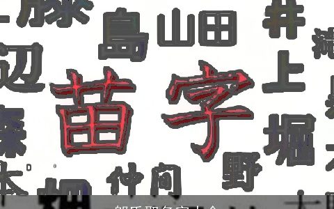 邬氏取名字大全