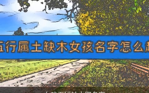 女孩五行缺木取名字