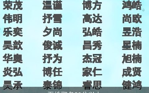 石姓取名90分以上