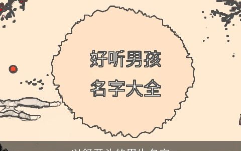 以舒开头的男生名字