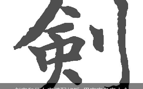 剑字和什么字搭配好听 男宝宝名字大全