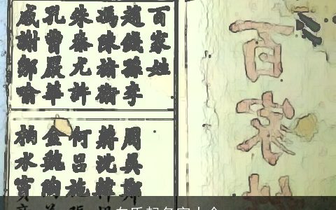 白氏起名字大全