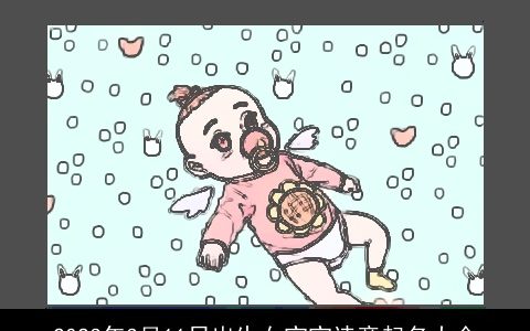 2024年3月11日出生女宝宝诗意起名大全