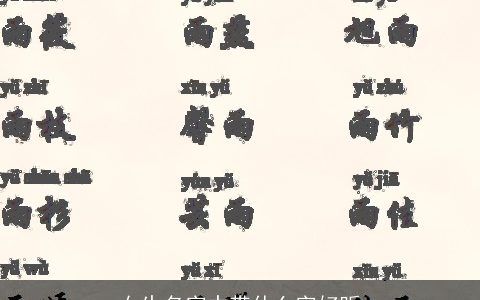 女生名字中带什么字好听