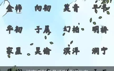 蛇宝宝取名最适宜用哪些字