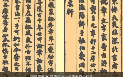 樊姓的来源_樊姓起源于子姓形成于商代 2023有涵养洋气的樊姓小孩名字大全