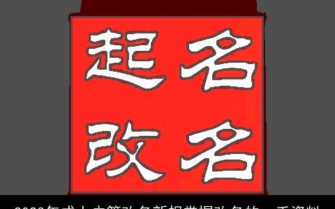 2023年成人户籍改名新规掌握改名的一手资料