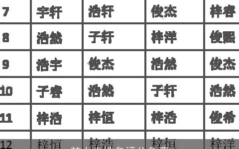 韩上去姓名评分免费