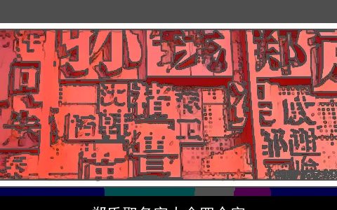 郑氏取名字大全四个字