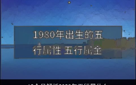 12个月解析2023年五行属什么