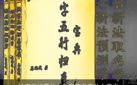 法字五行属什么法字取名有什么意义