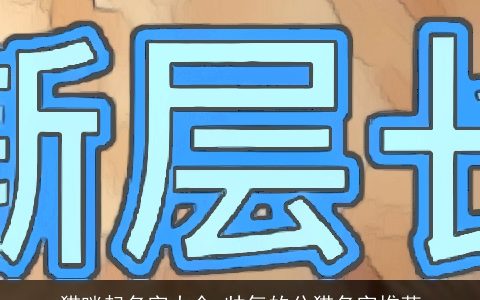 猫咪起名字大全 帅气的公猫名字推荐