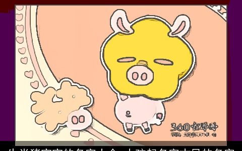 生肖猪宝宝的名字大全 小孩起名字古风的名字