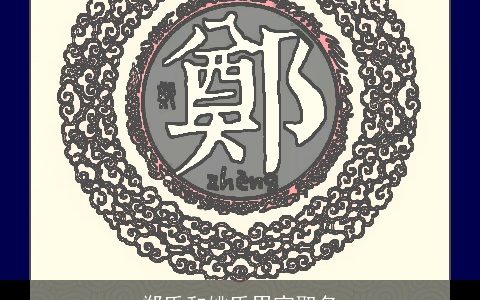 郑氏和姚氏男宝取名