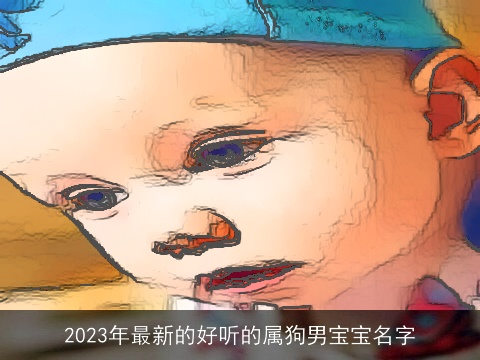 2023年最新的好听的属狗男宝宝名字