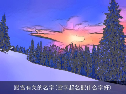 跟雪有关的名字(雪字起名配什么字好)