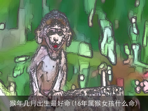 猴年几月出生最好命(16年属猴女孩什么命)