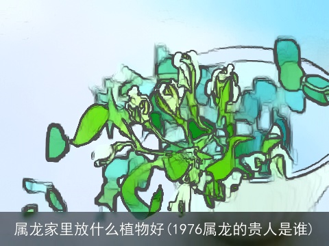 属龙家里放什么植物好(1976属龙的贵人是谁)