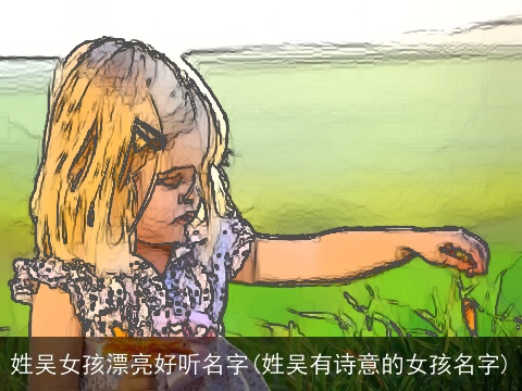 姓吴女孩漂亮好听名字(姓吴有诗意的女孩名字)