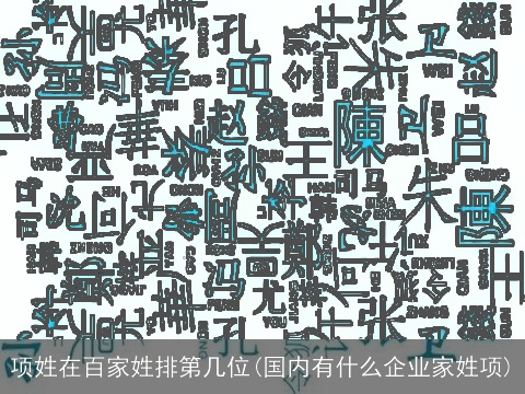 项姓在百家姓排第几位(国内有什么企业家姓项)