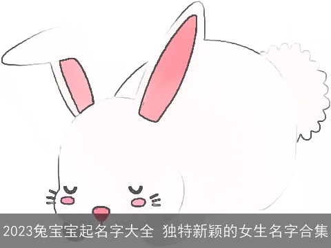 2023兔宝宝起名字大全 独特新颖的女生名字合集