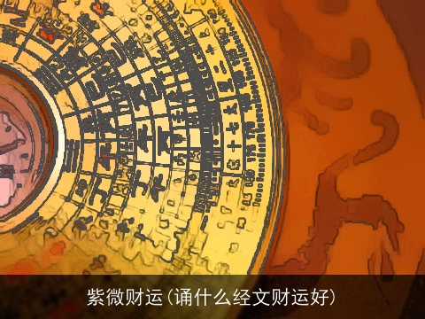 紫微财运(诵什么经文财运好)