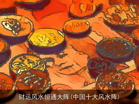 财运风水恒通大阵(中国十大风水阵)