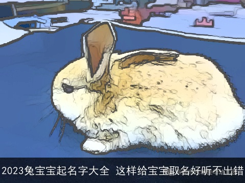 2023兔宝宝起名字大全 这样给宝宝取名好听不出错