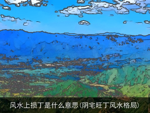 风水上损丁是什么意思(阴宅旺丁风水格局)