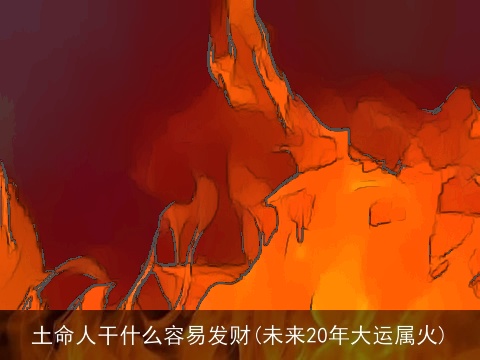 土命人干什么容易发财(未来20年大运属火)