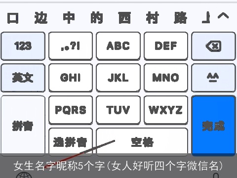女生名字昵称5个字(女人好听四个字微信名)