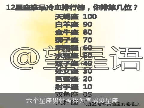 六个星座男性被称为直男癌星座