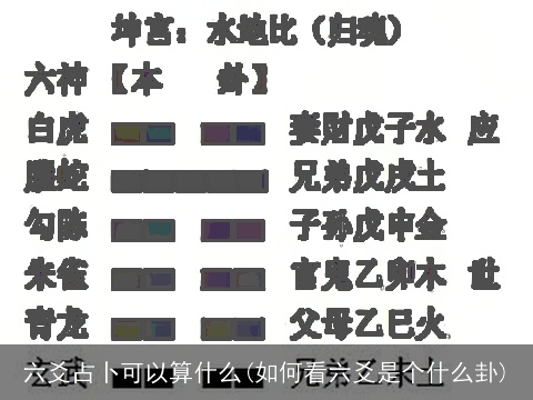六爻占卜可以算什么(如何看六爻是个什么卦)