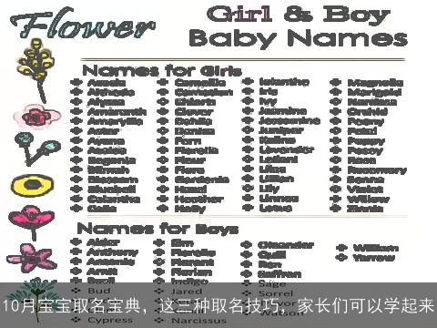 10月宝宝取名宝典，这三种取名技巧，家长们可以学起来