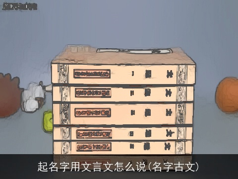 起名字用文言文怎么说(名字古文)